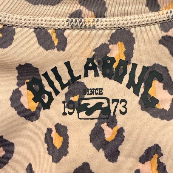 Billabong Wetsuit Jacket Youth 14 Leopard Print Full Zip Surf Swim - Picture 5 of 10